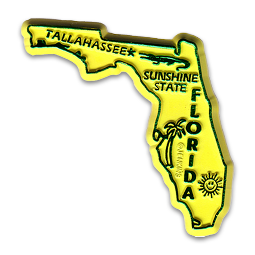 フロリダ州 マグネット 2D 2色 / Florida Magnet 2D 2 color