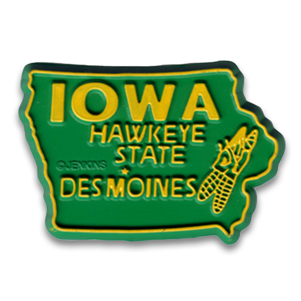 アイオワ州 マグネット 2D 2色 / Iowa Magnet 2D 2 color