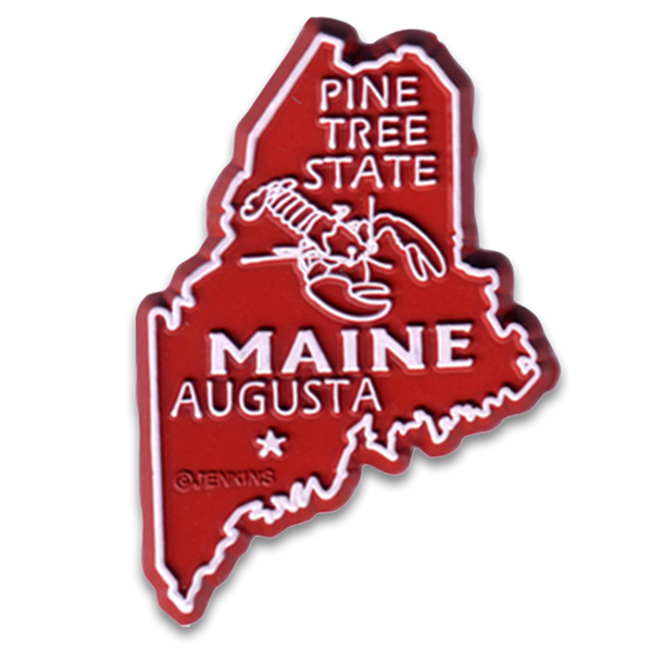 メイン州 マグネット 2D 2色 / Maine Magnet 2D 2 color