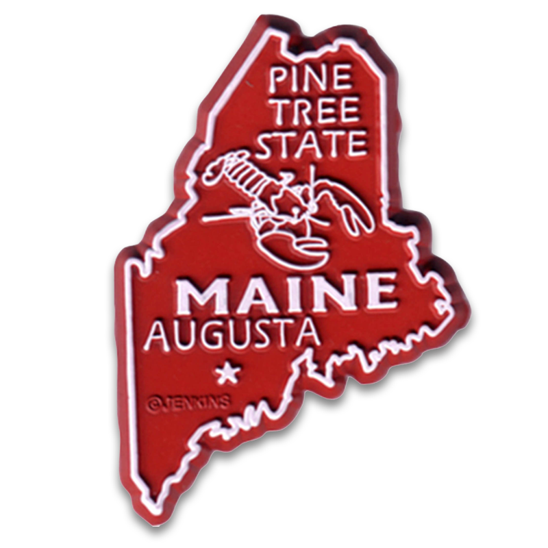 メイン州 マグネット 2D 2色 / Maine Magnet 2D 2 color