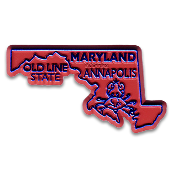 メリーランド州 マグネット 2D 2色 / Maryland Magnet 2D 2 color