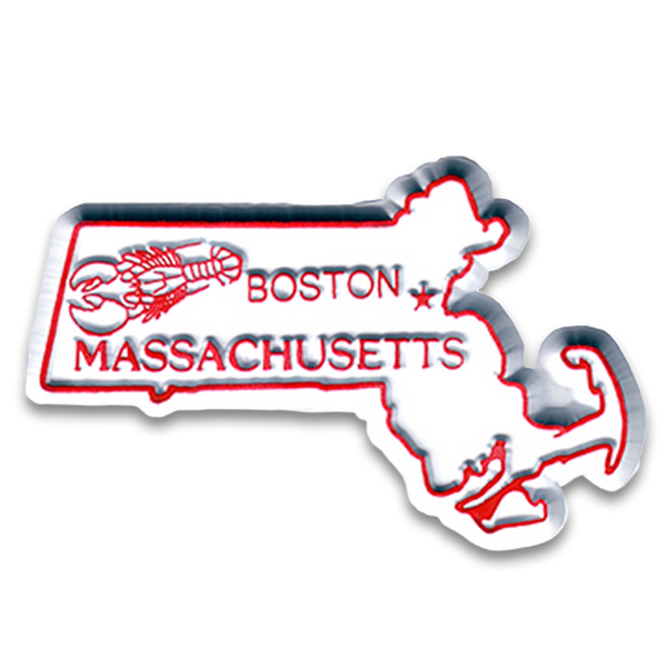 マサチューセッツ州 マグネット 2D 2色 / Massachusetts Magnet 2D 2 color