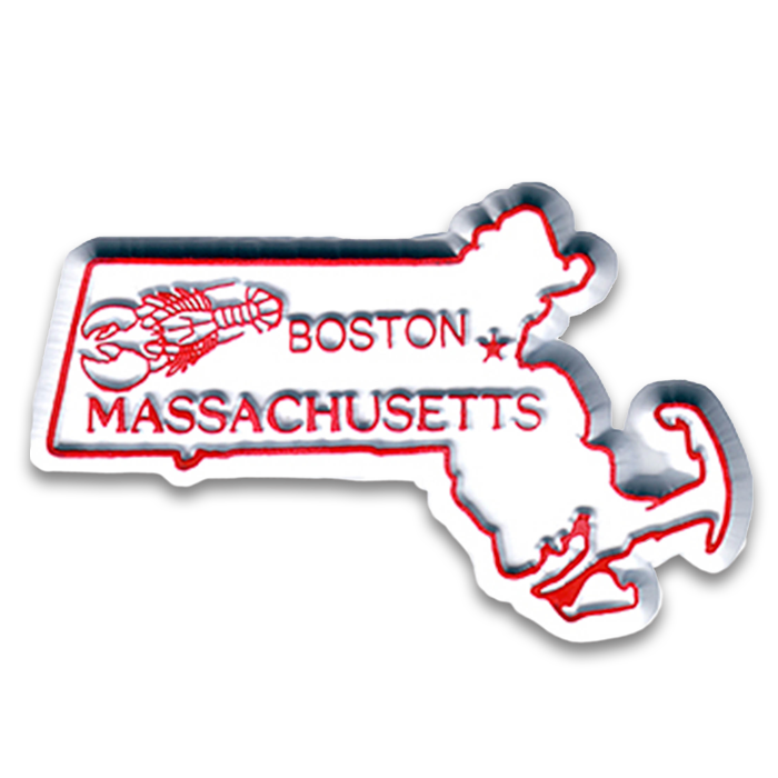 マサチューセッツ州 マグネット 2D 2色 / Massachusetts Magnet 2D 2 color