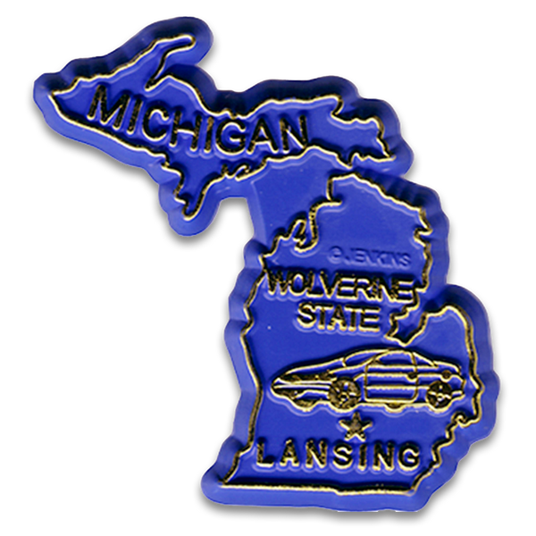 ミシガン州 マグネット 2D 2色 / Michigan Magnet 2D 2 color