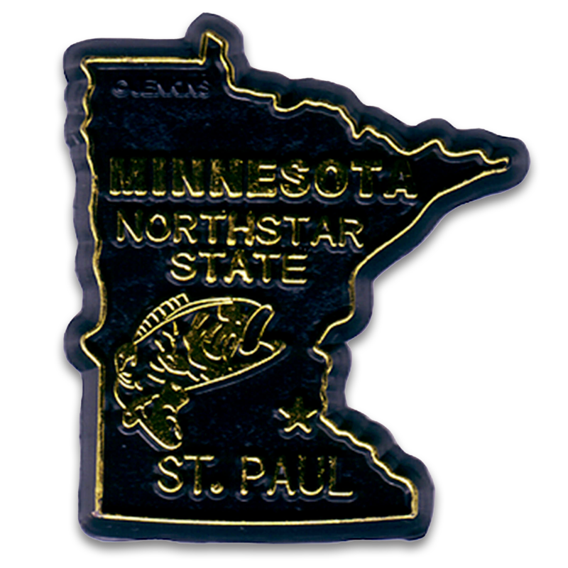 ミネソタ州 マグネット 2D 2色 / Minnesota Magnet 2D 2 color