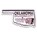 Oklahoma Magnet 2D 2 color