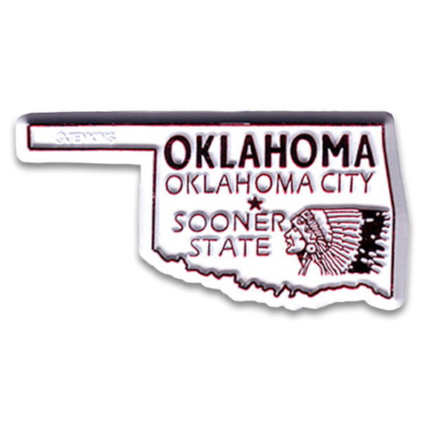 オクラホマ州 マグネット 2D 2色 / Oklahoma Magnet 2D 2 color