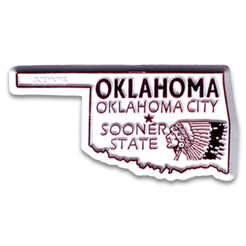 Oklahoma Magnet 2D 2 color
