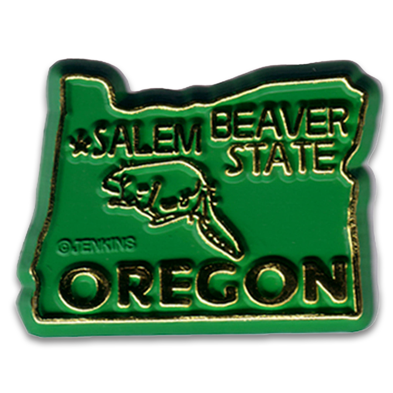 オレゴン州 マグネット 2D 2色 / Oregon Magnet 2D 2 color