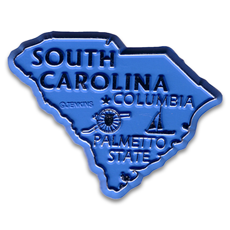 サウスカロライナ州 マグネット 2D 2色 / South Carolina Island Magnet 2D 2 color