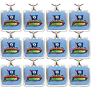 Kentucky Keychain Lucite Map & Flag