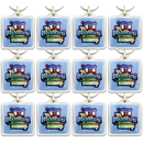 Missouri Keychain Lucite Map & Flag