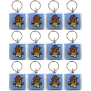 Mississippi Keychain Lucite Map & Flag