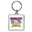Missouri Keychain Lucite State Map
