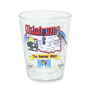 Oklahoma Shot Glass State Map  (1.5oz)