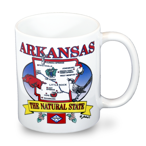アーカンソー州 マグカップ（11oz/325ml）[州の地図] / Arkansas Mug State Map (11oz)