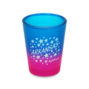 Arkansas Shot Glass Multi Color Stars (1.5oz)