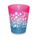 Oklahoma Shot Glass Multi Color Stars (1.5oz)