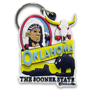 Oklahoma Keychain PVC State Flag