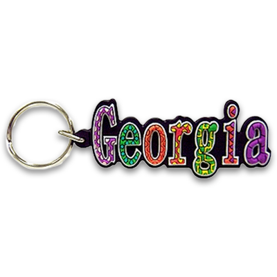 ジョージア州 キーホルダー [フェスティバル] / Georgia Keychain PVC Festive