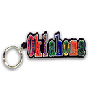 Oklahoma Keychain PVC Festive