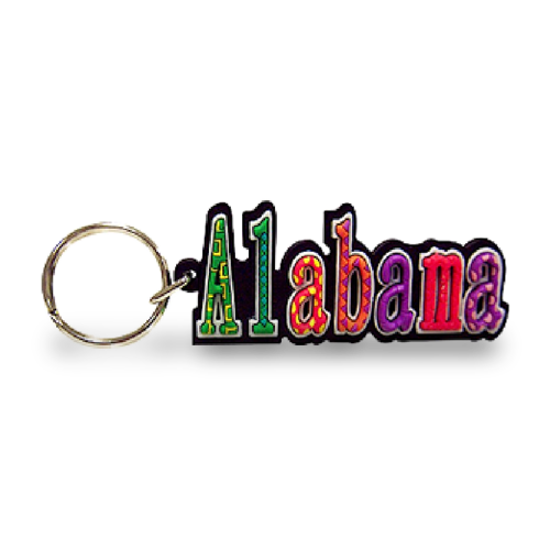 アラバマ州 キーホルダー [フェスティバル] / Alabama Keychain PVC Festive