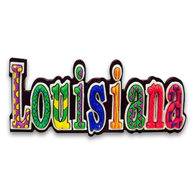 ルイジアナ州 マグネット 2D  [フェスティバル] / Louisiana Magnet PVC Festive
