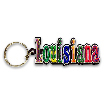 ルイジアナ州 キーホルダー [フェスティバル] / Louisiana Keychain PVC Festive