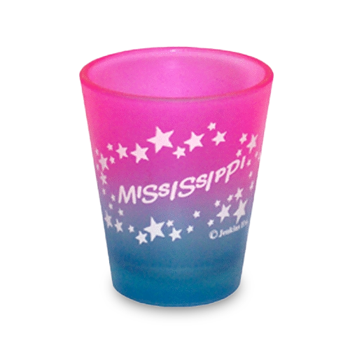 ミシシッピ州 ショットグラス（1.5oz）[スター] / Mississippi Shot Glass Multi Color Stars (1.5oz)