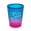 Georgia Shot Glass Multi Color Stars (1.5oz)