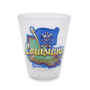 Louisiana Shot Glass Map & Flag  (1.5oz)