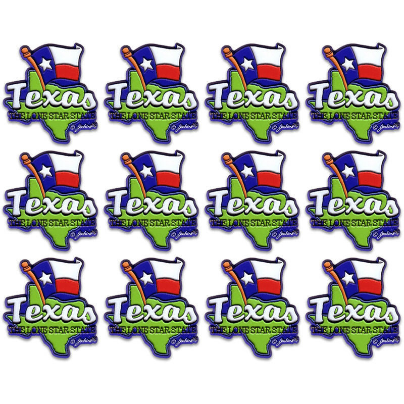 Texas Magnet 2D Map & Flag