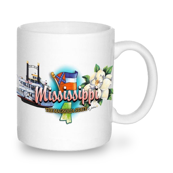 ミシシッピ州 マグカップ（11oz/325ml）[州のアイコン] / Mississippi Mug Elements (11oz)