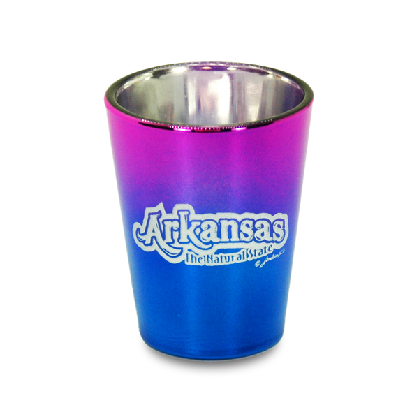 Arkansas Shot Glass Electro Bubble (1.5oz)