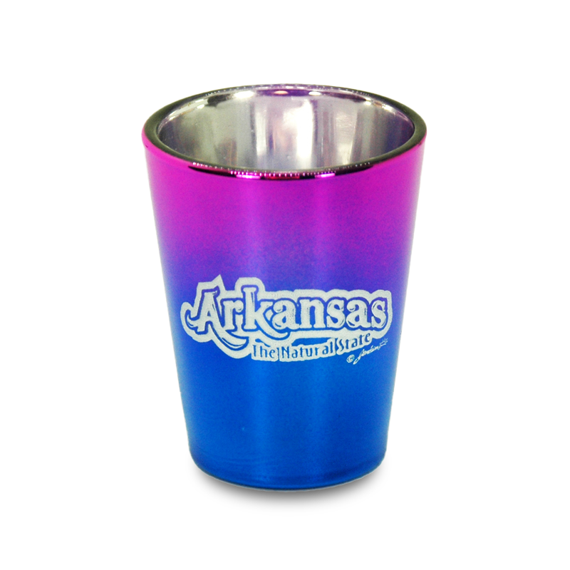 アーカンソー州 ショットグラス（1.5oz）[メタリックバブル] / Arkansas Shot Glass Electro Bubble (1.5oz)