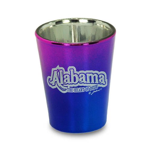 アラバマ州 ショットグラス（1.5oz）[メタリックバブル] / Alabama Shot Glass Electro Bubble (1.5oz)
