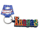 Kansas Keychain PVC Festive