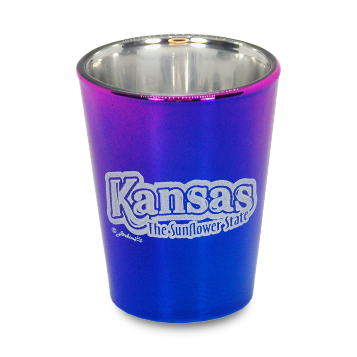 Kansas Shot Glass Electro Bubble (1.5oz)