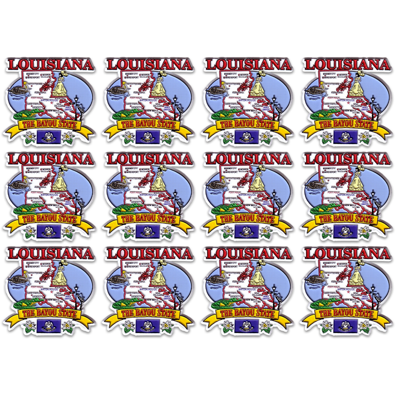 Louisiana Magnet 2D State Map