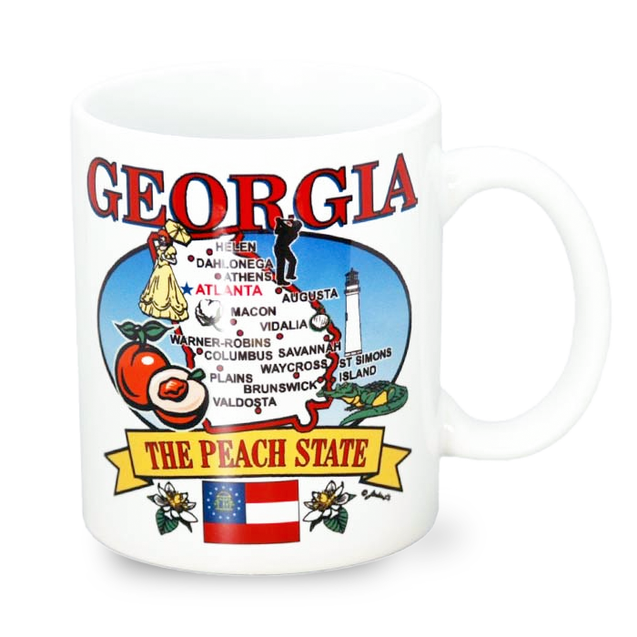 ジョージア州 マグカップ（11oz/325ml）[州の地図] / Georgia Mug State Map (11oz)