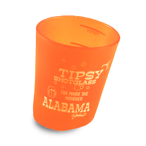 アラバマ州 ショットグラス（1.5oz）[ほろ酔い] / Alabama Shot Glass Tipsy (1.5oz)