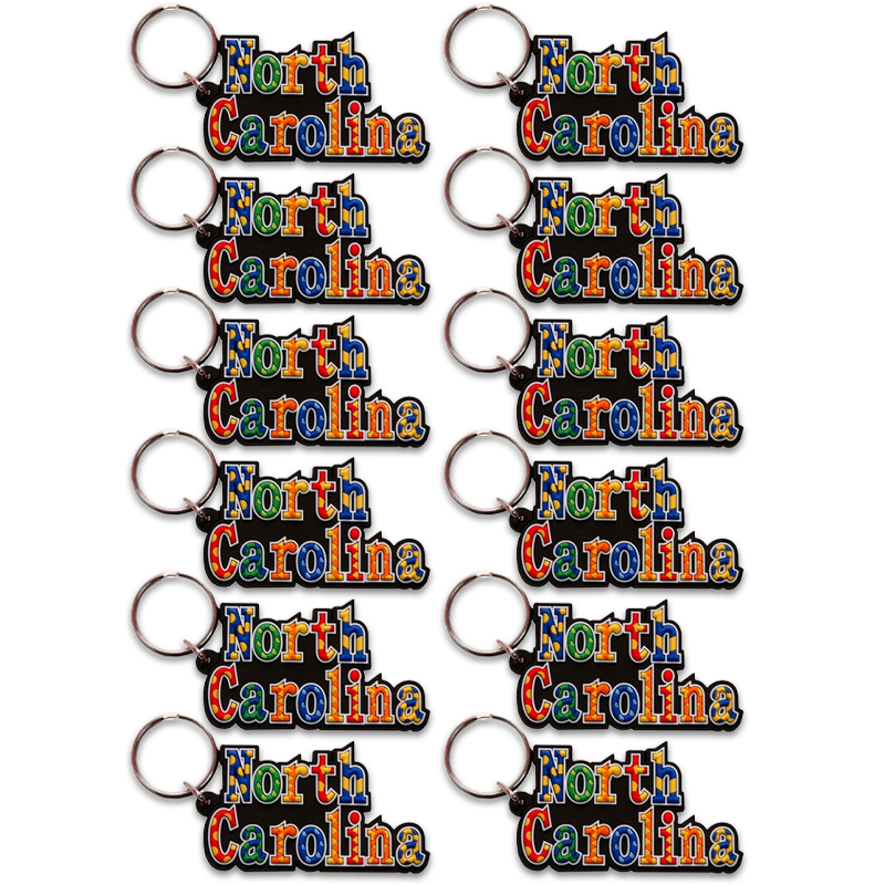 ノースカロライナ州 キーホルダー [フェスティバル] / North Carolina Keychain PVC Festive
