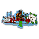 ミシシッピ州 マグネット 2D  [州のアイコン] / Mississippi Magnet 2D Elements