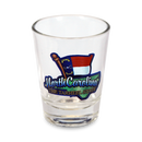 ノースカロライナ州 ショットグラス（1.5oz）[地図＆旗] / North Carolina Shot Glass Frosted Map & Flag  (1.5oz)