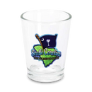 サウスカロライナ州 ショットグラス（1.5oz）[地図＆旗] / South Carolina Shot Glass Frosted Map & Flag  (1.5oz)