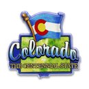 Colorado Magnet 2D Map & Flag