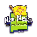 New Mexico Magnet 2D Map & Flag