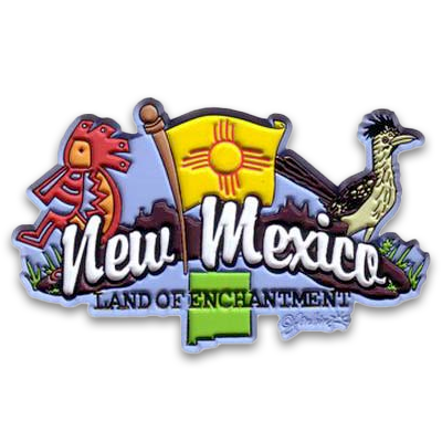 ニューメキシコ州 マグネット 2D  [州のアイコン] / New Mexico Magnet 2D Elements