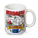 ネブラスカ州 マグカップ（11oz/325ml）[州の地図] / Nebraska Mug State Map (11oz)