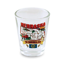 ネブラスカ州 ショットグラス（1.5oz）[州の地図] / Nebraska Shot Glass State Map  (1.5oz)